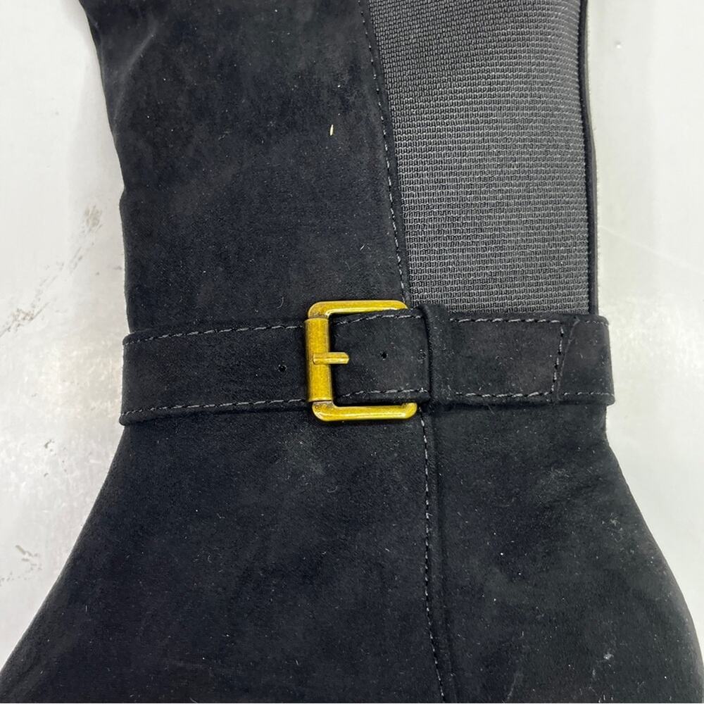 Black Knee-High Riding Boots - Classic Women's Tall Boot - Picture 4 of 12
